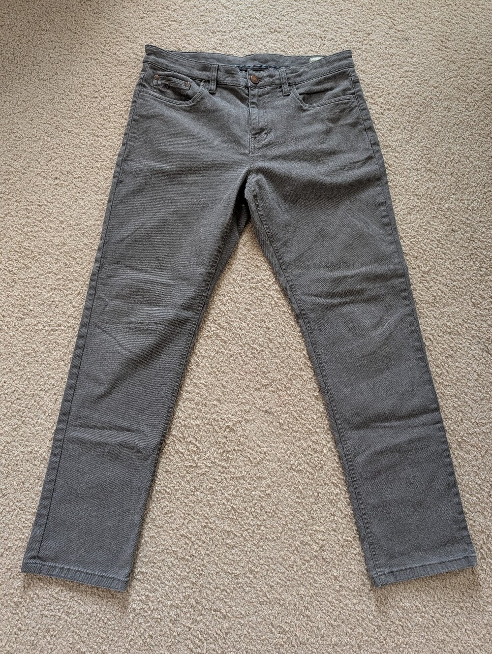 English Laundry Men's Charcoal Slim Straight Jeans